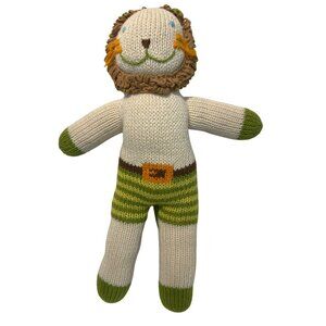 Blabla Handmade Lion Knit Plush Toy 100% Cotton 12" Tall Stuffed Toy